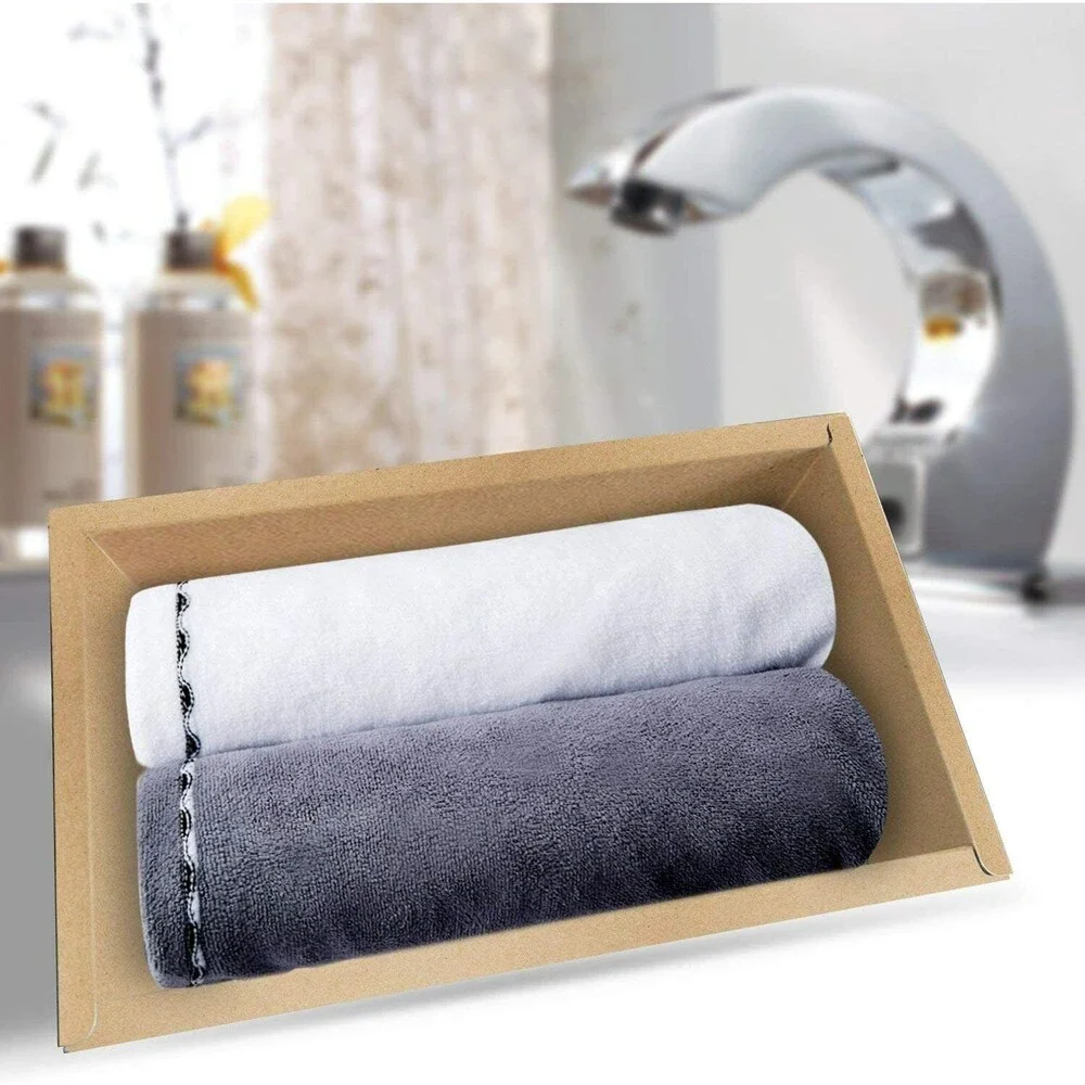 2 Pack Microfiber Hair Drying Wrap Towel for Women - White & Gray